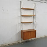 Pinewood wall unit by Nils “Nisse” Strinning for String, Sweden 1950's