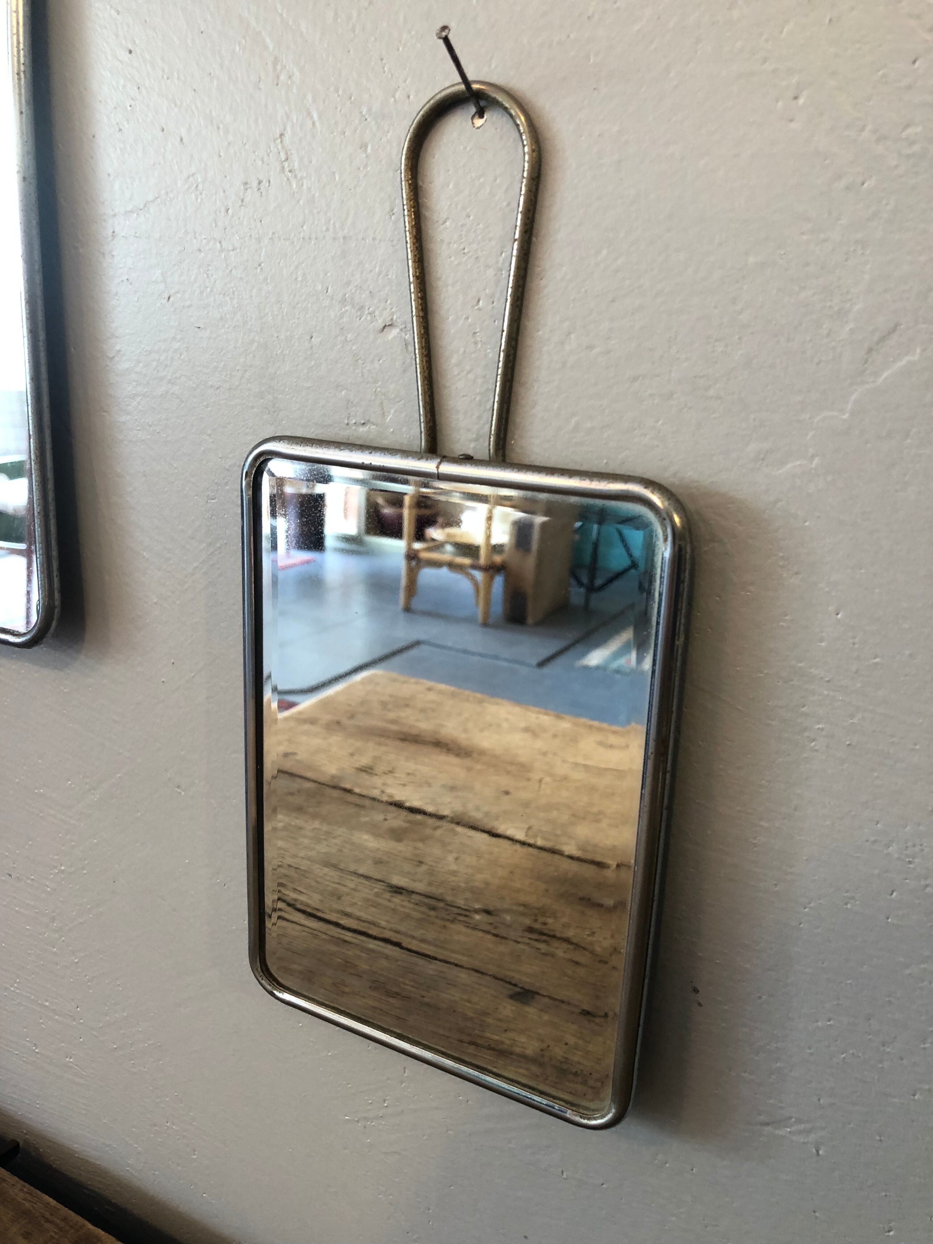 Set of 3 old barber mirrors