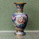 Vase in cloisonné enamel, China, peonies, birds