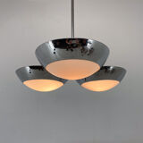 Rare Chrome-Plated Functionalist Chandelier by Zukov, 1940s