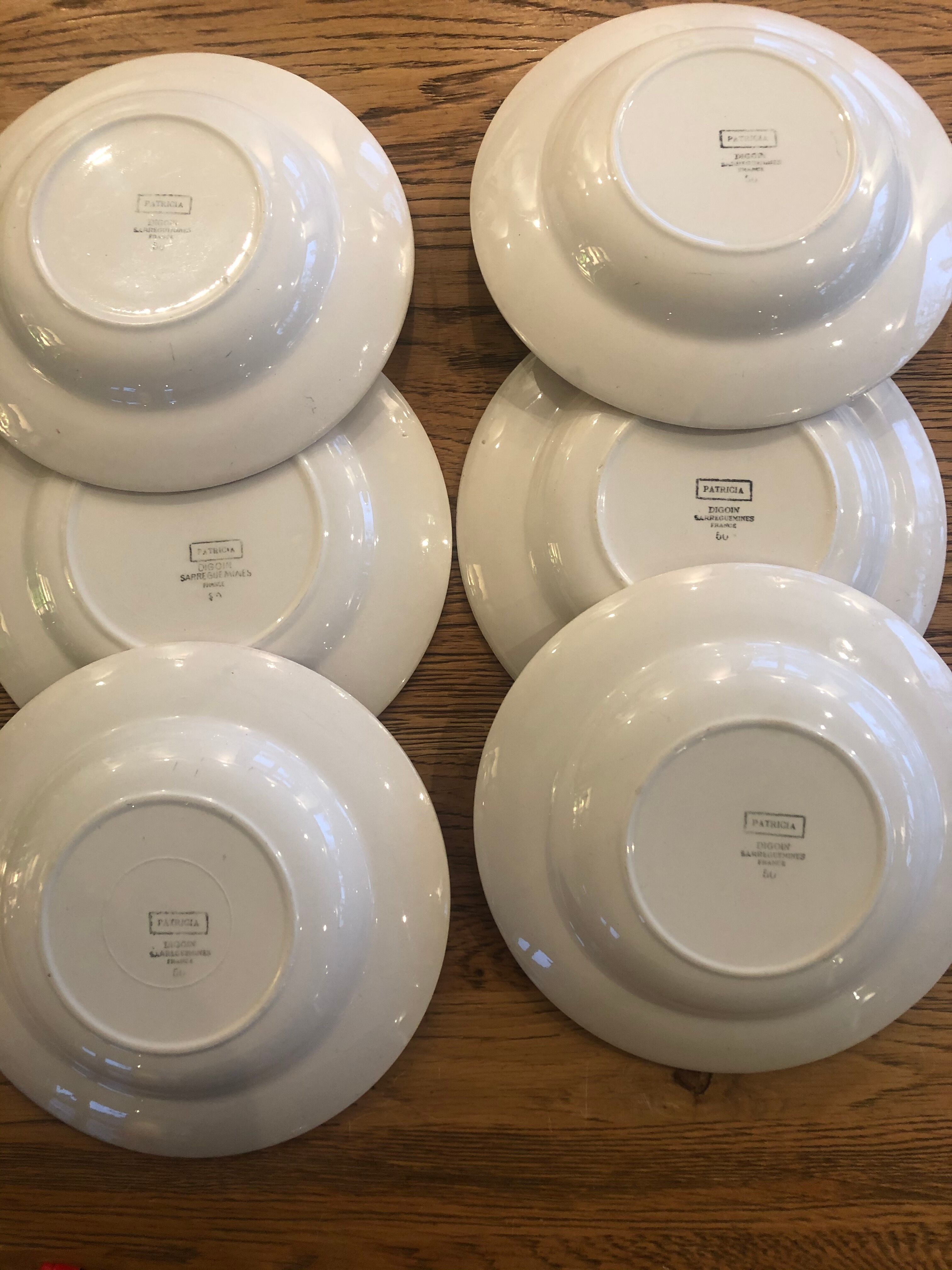 Old plates Digouin Sarreguemines france model Patricia