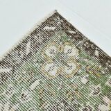 6x10 Brown & Beige Floral Pattern Vintage Rug, 196x325Cm