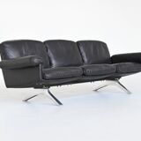 Canapé 3 places De Sede modèle DS-31 en cuir noir, Suisse 1970