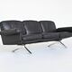 De Sede model DS-31 three-seat sofa black leather Switzerland 1970
