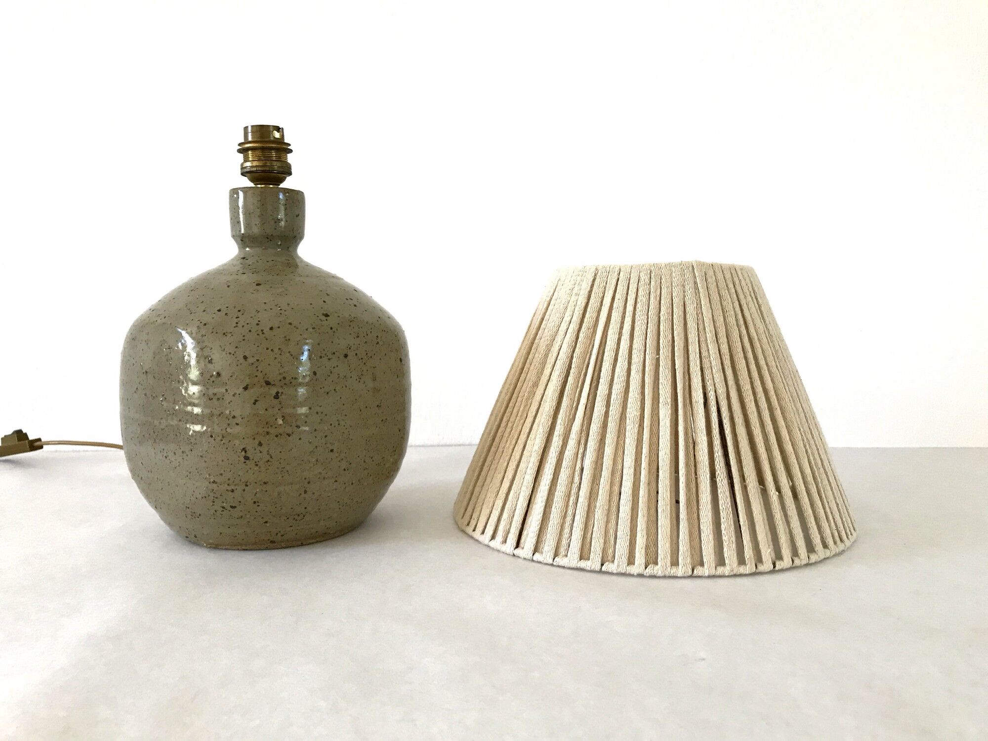 Vintage lamp in glazed stoneware 70s