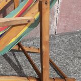 Vintage deckchair, lounge chair or chaise longue