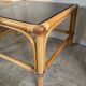 Duo of vintage rattan coffee tables from the 60s-70s