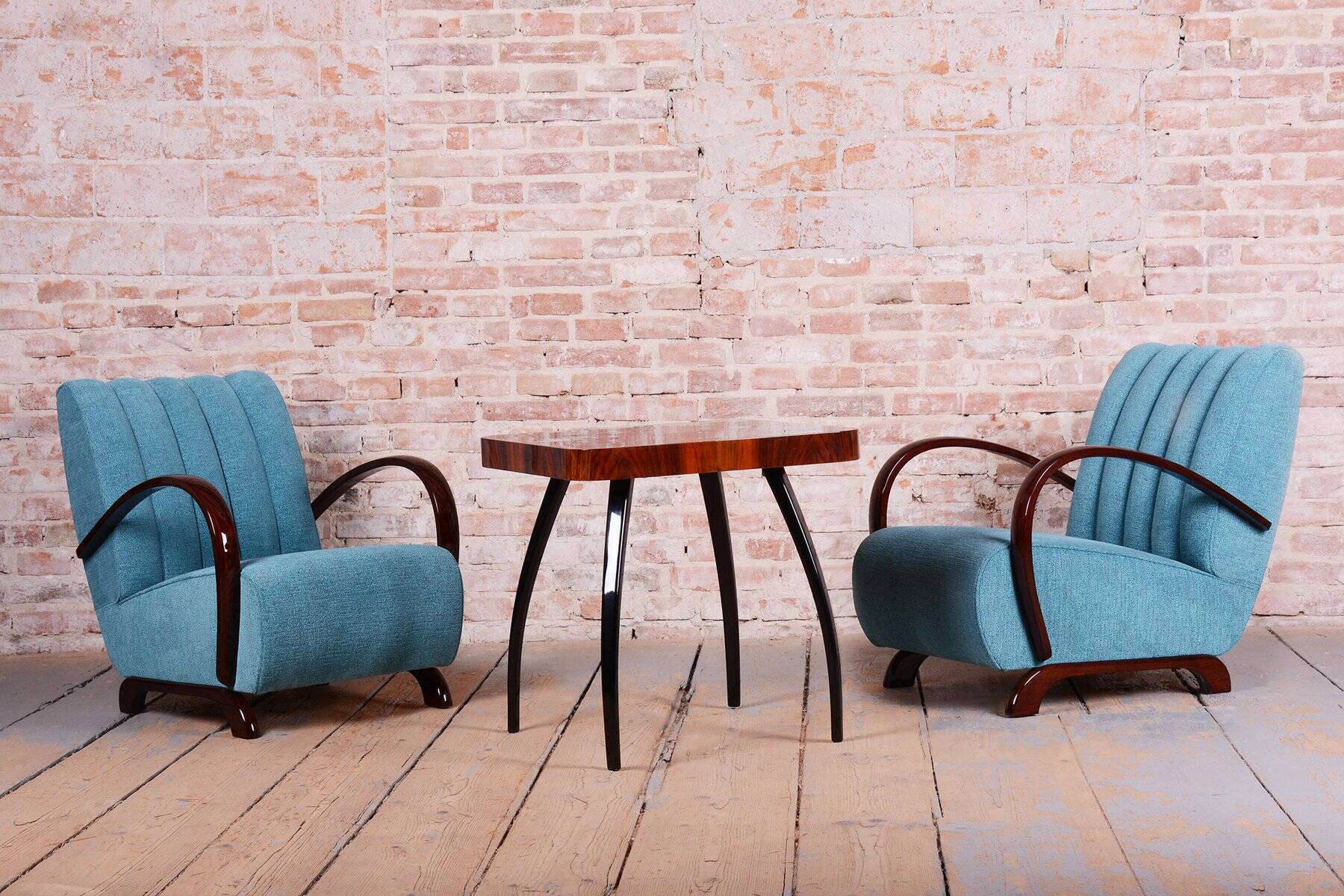 Art Deco Walnut Armchair by J. Halabala for Up Zavody, Czech, 1930s