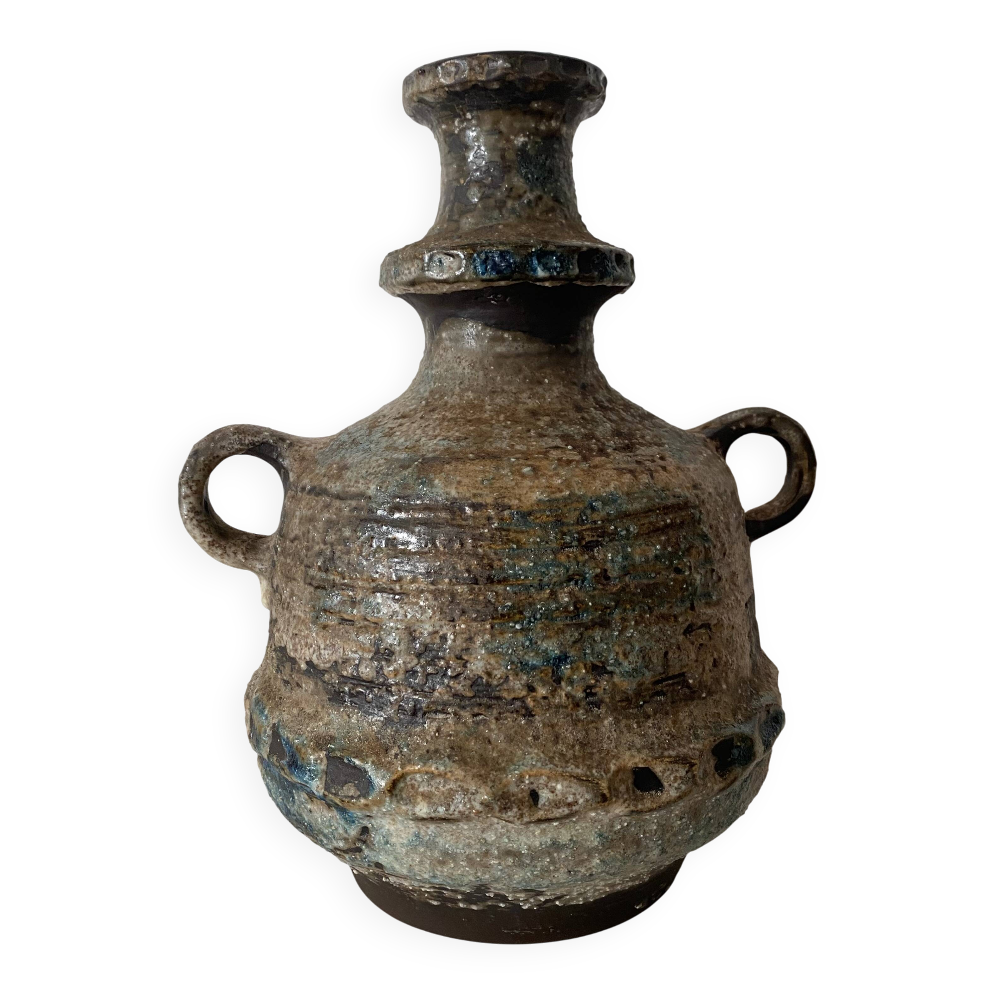 West German brutalist amphora vase