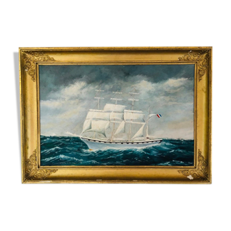 Tableau marine francaise du 19 eme siècle