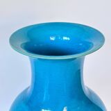 Large turquoise porcelain vase