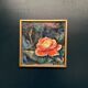 Original Swedish Oil on Canvas – “Yellow Rose” by B. Högsk – Signed – Vintage & Framed – 33 × 33 cm (13" × 13")