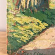 Bright walk, oil on paper signed Vero Cim.