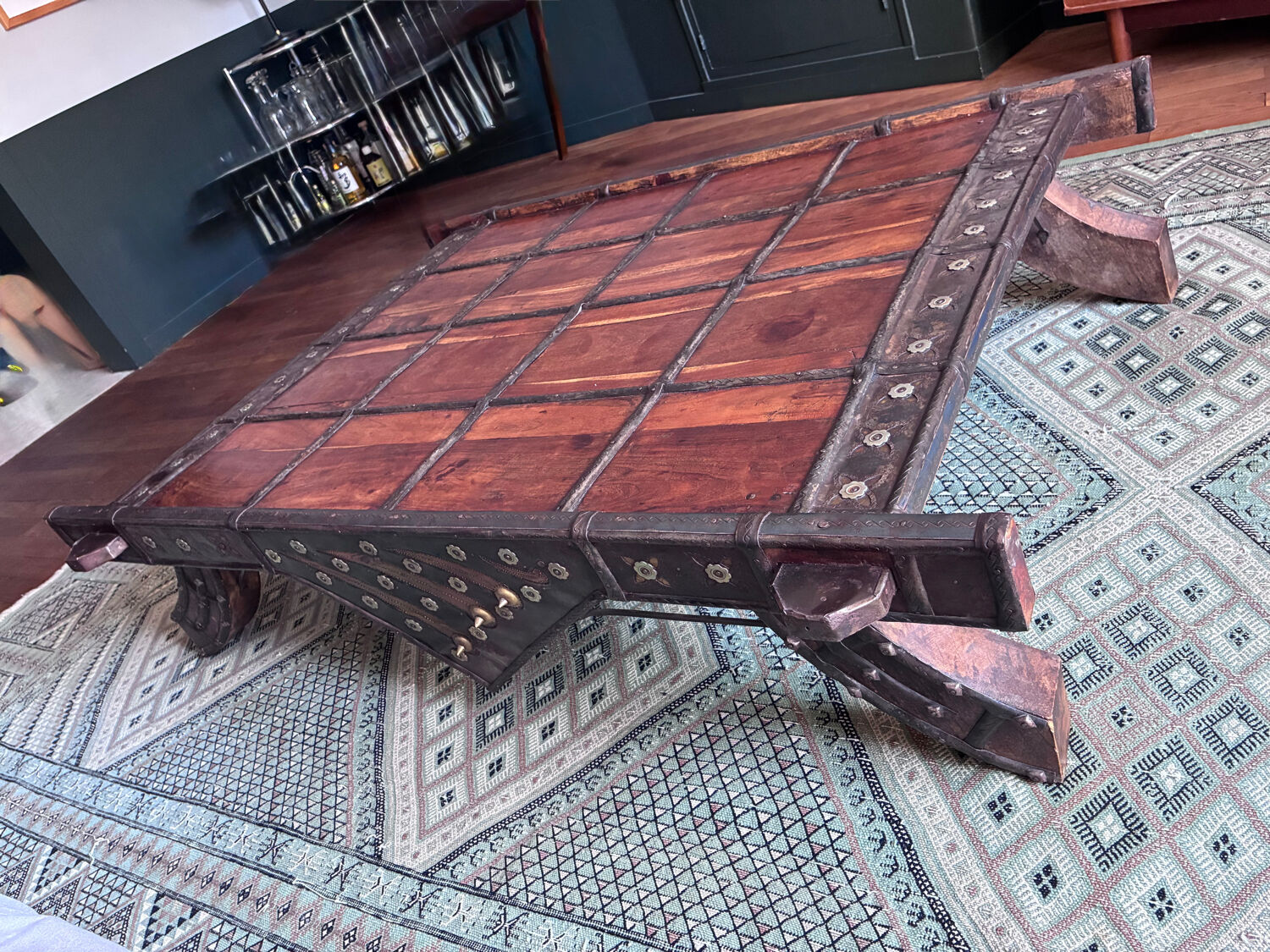 19th century Indian wooden coffee table