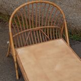 Lit en rotin années 50/60