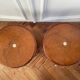 Pair of Art Deco bedside tables made of cedar magnifying glass