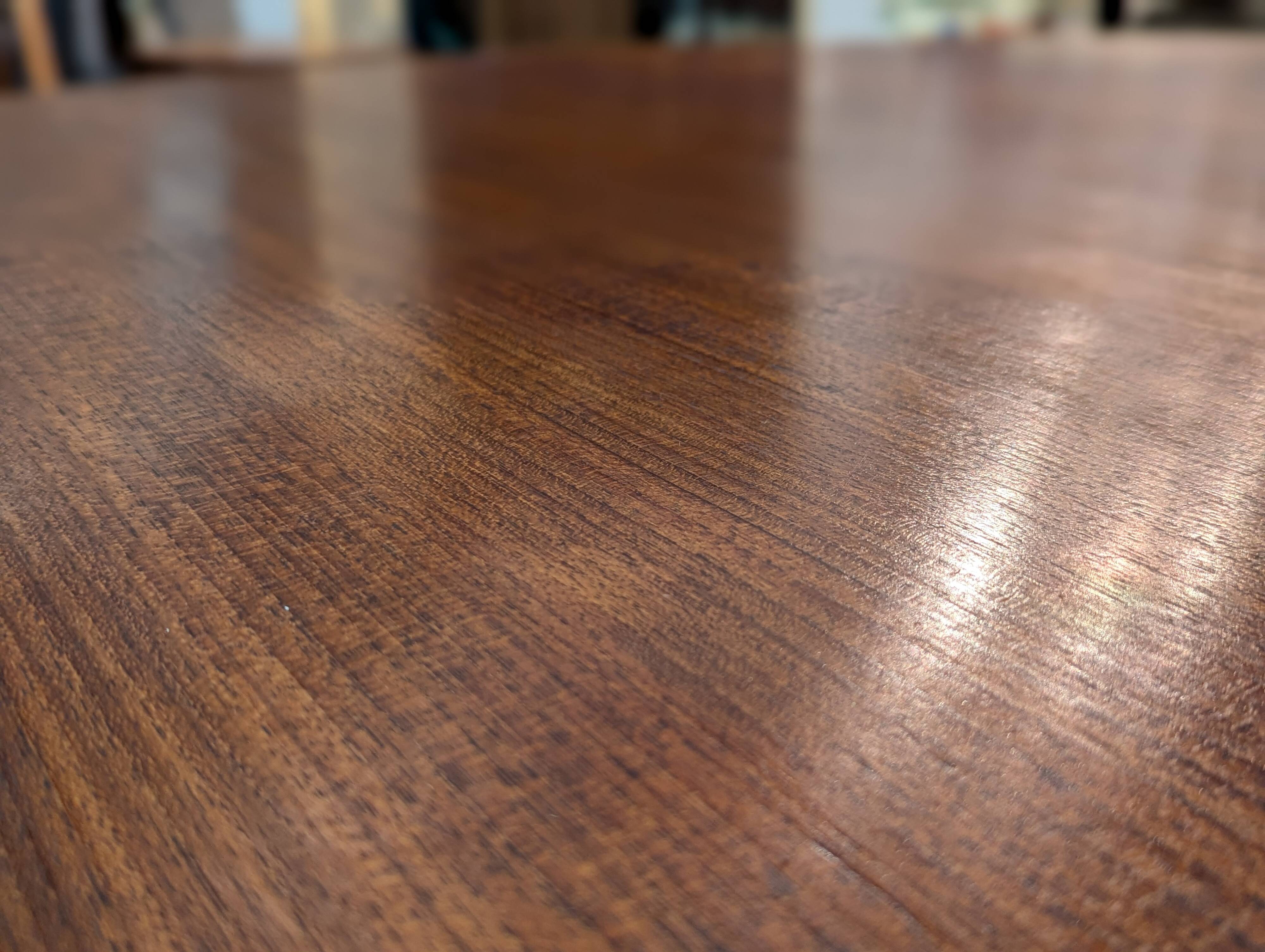 Round teak table from the 60s
