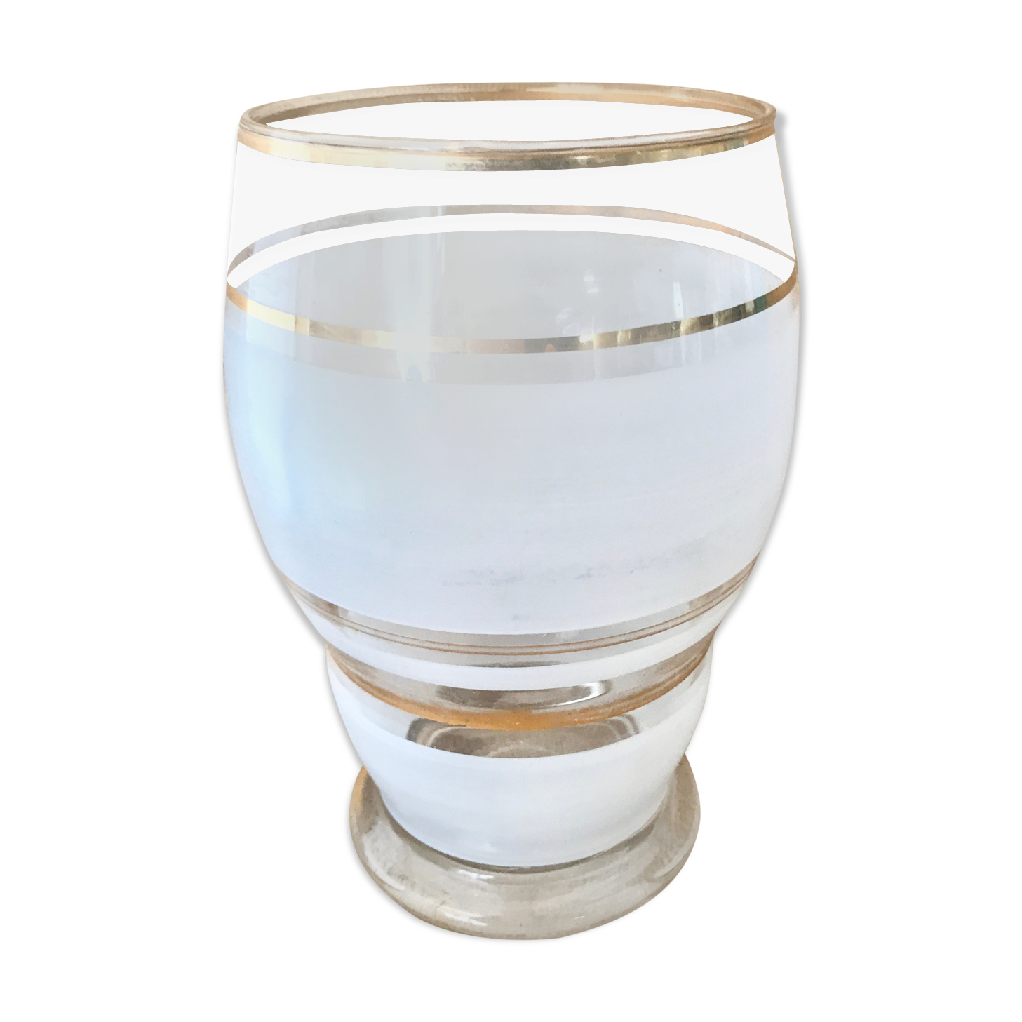 Vase frosted glass 50s