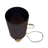 Brass night lamp, table lamp with lampshade, Germany, 1970s.