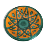 Dish dominant orange and green Saint Clement France