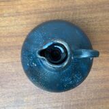 Vintage German brutalist studio pottery vase carafe by Gerhard Liebenthron, 1980.