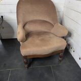 Fauteuil crapaud en acajou style Louis Philippe