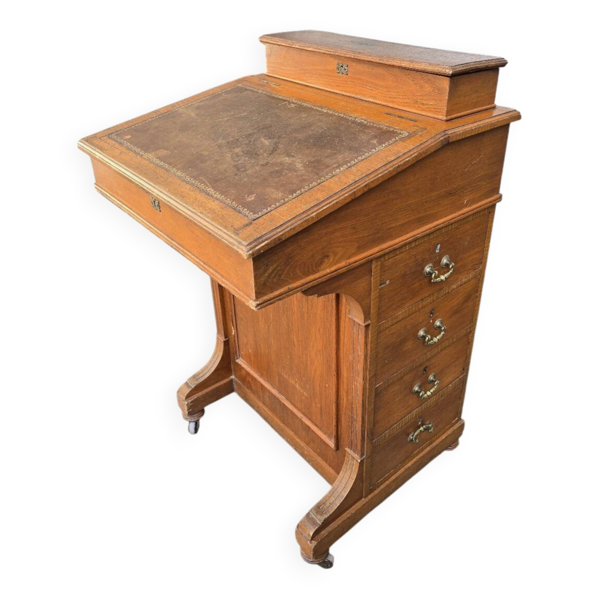 Antique Davenport Oak Desk