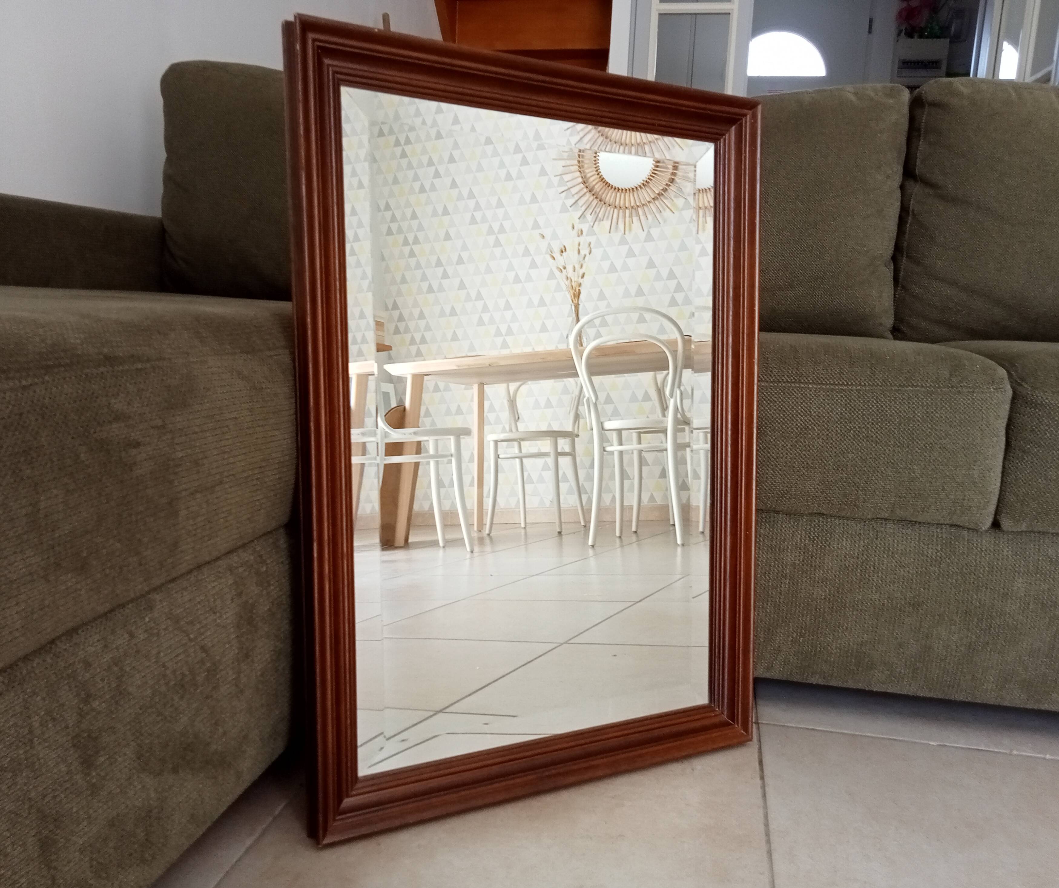 Vintage Italian mirror, beveled glass, 1960s