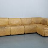 Canapé modulaire en cuir Wittmann Hochbaret des années 1970, Autriche