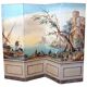Early 20th Century French Tempera on Canvas Folding Screen with Seascape View