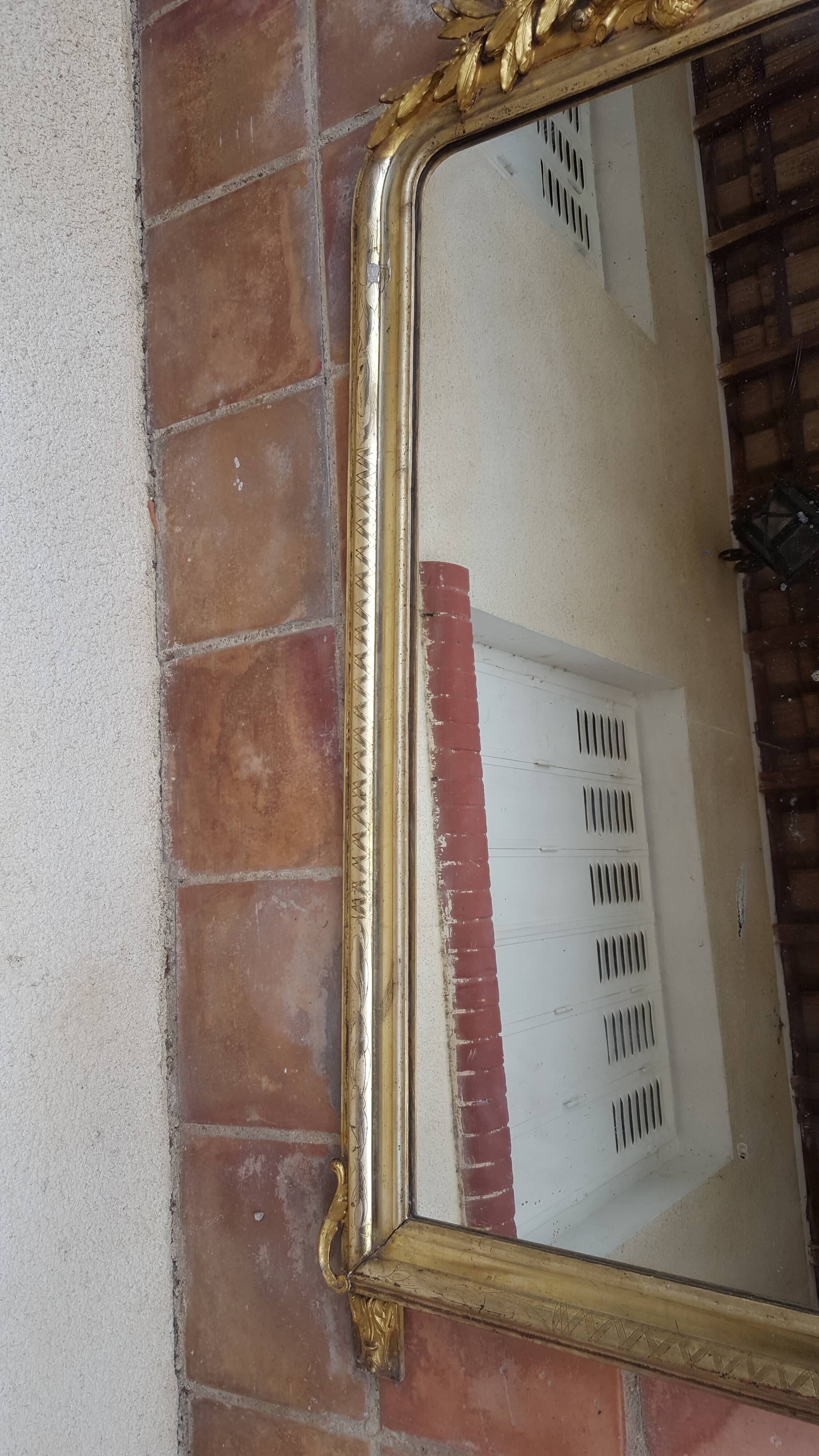 Large mirror style Louis XV , late 19th em , early XX em 82x150cm