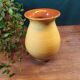 Vintage mustard yellow stoneware vase