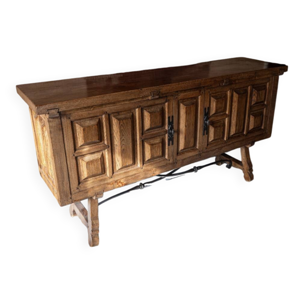 Superbe Enfilade Espagnole en Chêne Massif – Style Rustique Chic