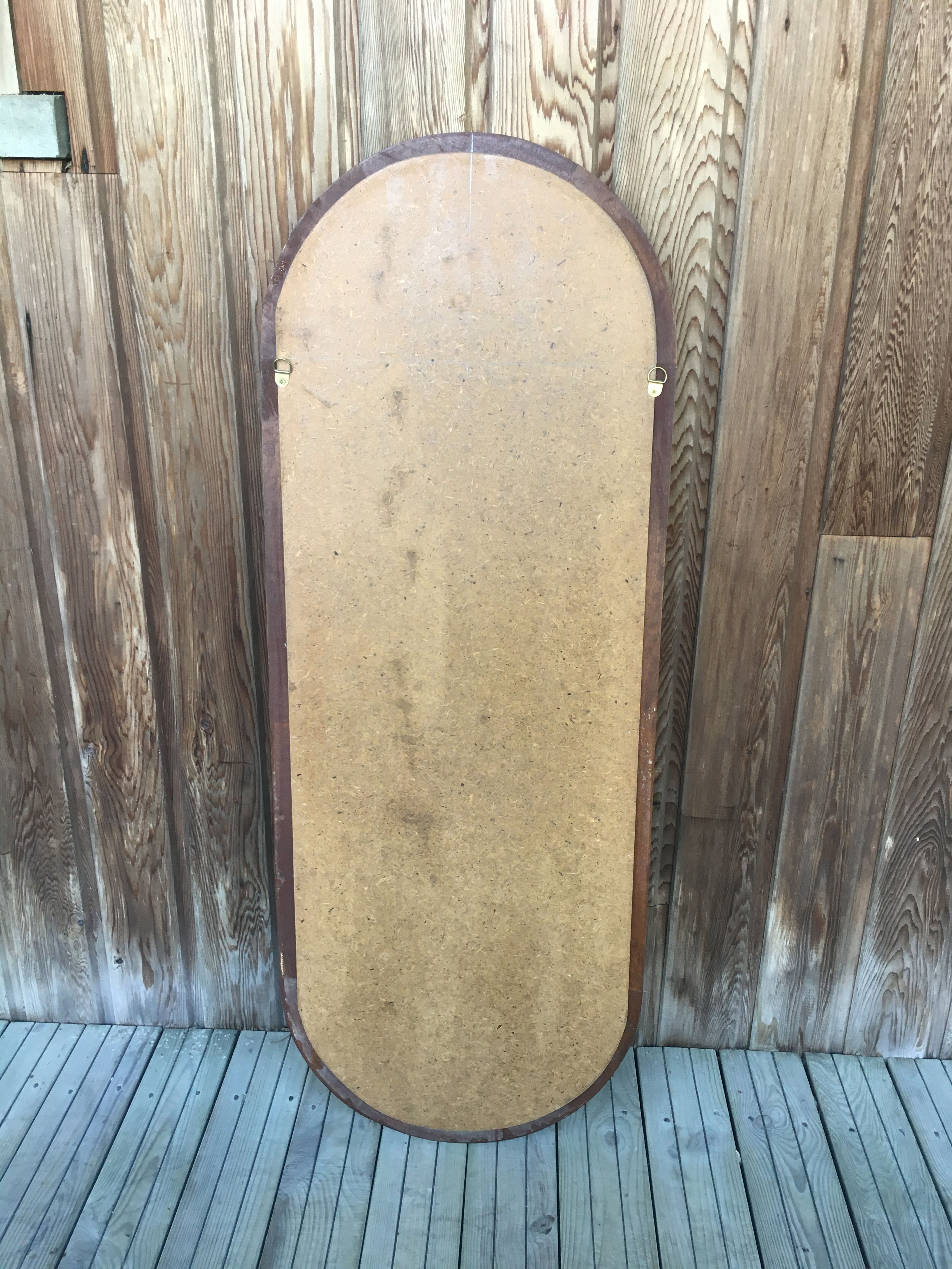 Miroir ovale en bois 148cm