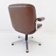 Martin Stoll brown leather office chair by Karl Dittert