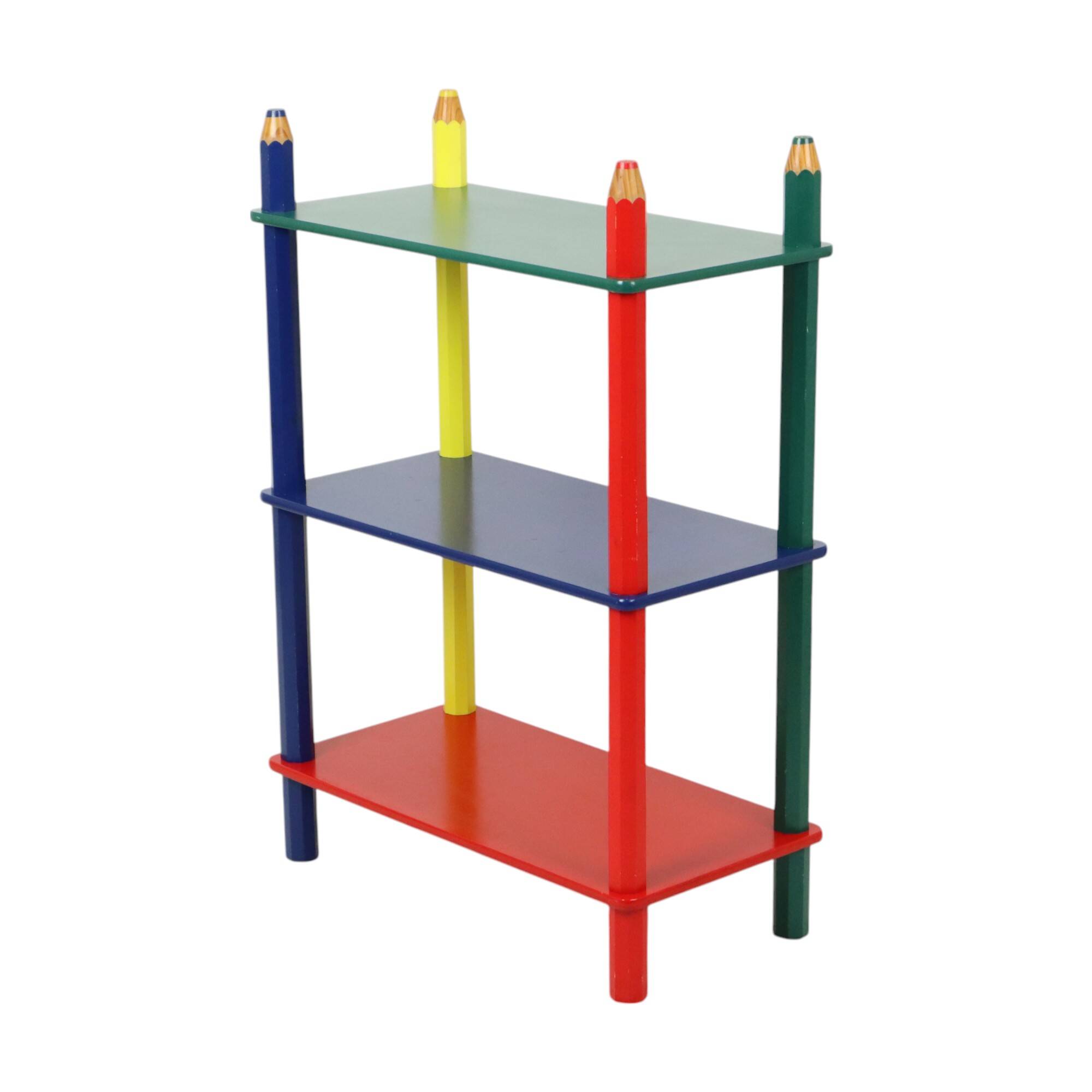 Pierre Sala Rack Colorful Children's Cupboard Pencils 80s Bookcase