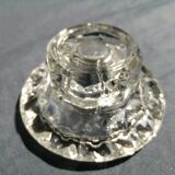 Old hexagonal glass candlestick