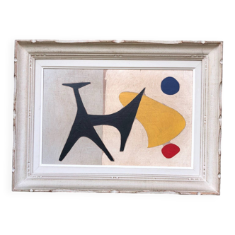 Peinture abstraite sur panneau