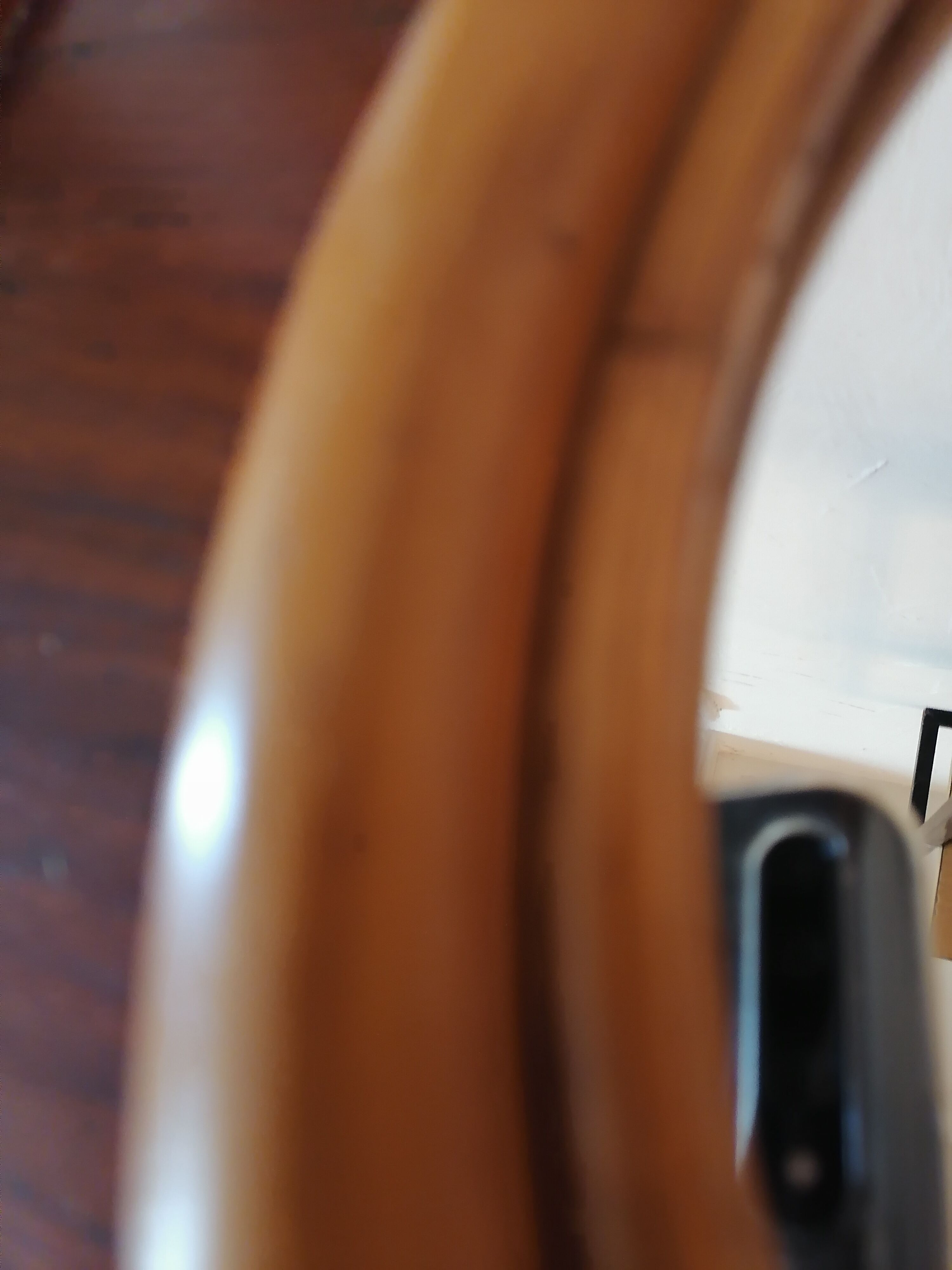 Rattan mirror vintage apple 1960 1970  33x32cm