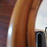 Rattan mirror vintage apple 1960 1970  33x32cm