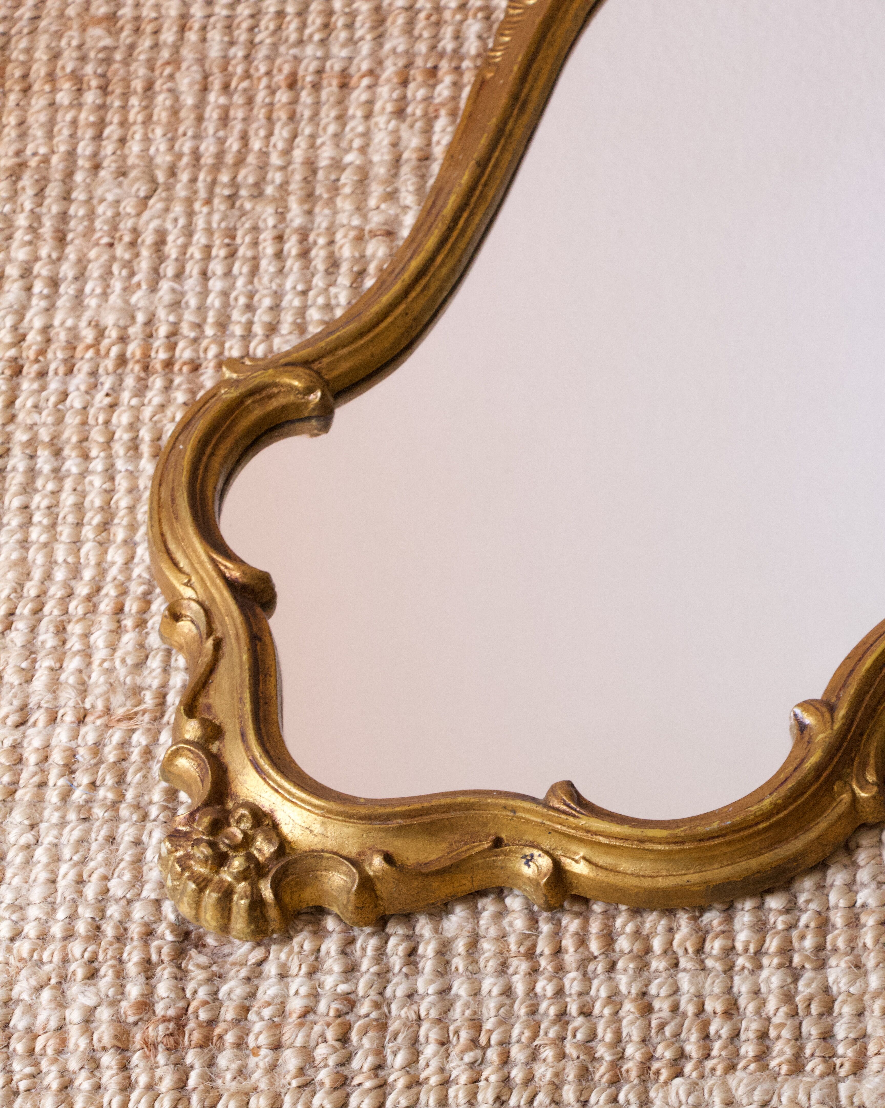 Golden mirror arabesque vintage baroque style
