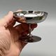6 stainless steel ice cream cups and spoons, French, stainless steel bowl