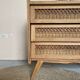 Commode Vintage Bois et Rotin
