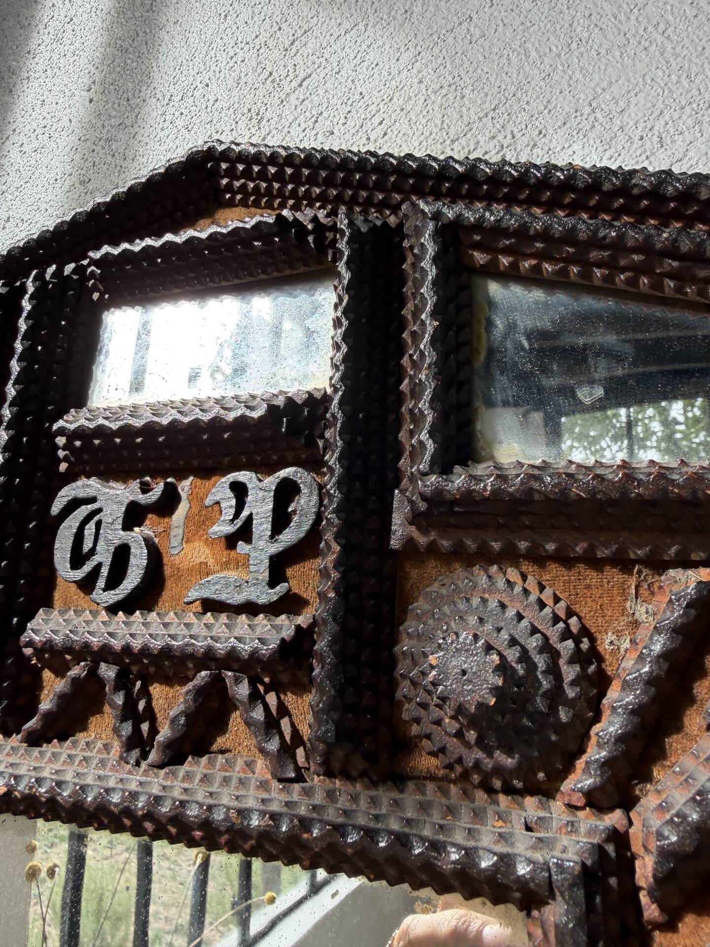Tramp Art Mirror 1903
