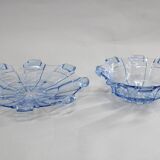 1970s pair of Glass Bowls , Czechoslovakia