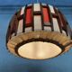 Vintage pendant lamp – jute and teak – Massive
