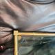 Bronze and glass top imitating bamboo