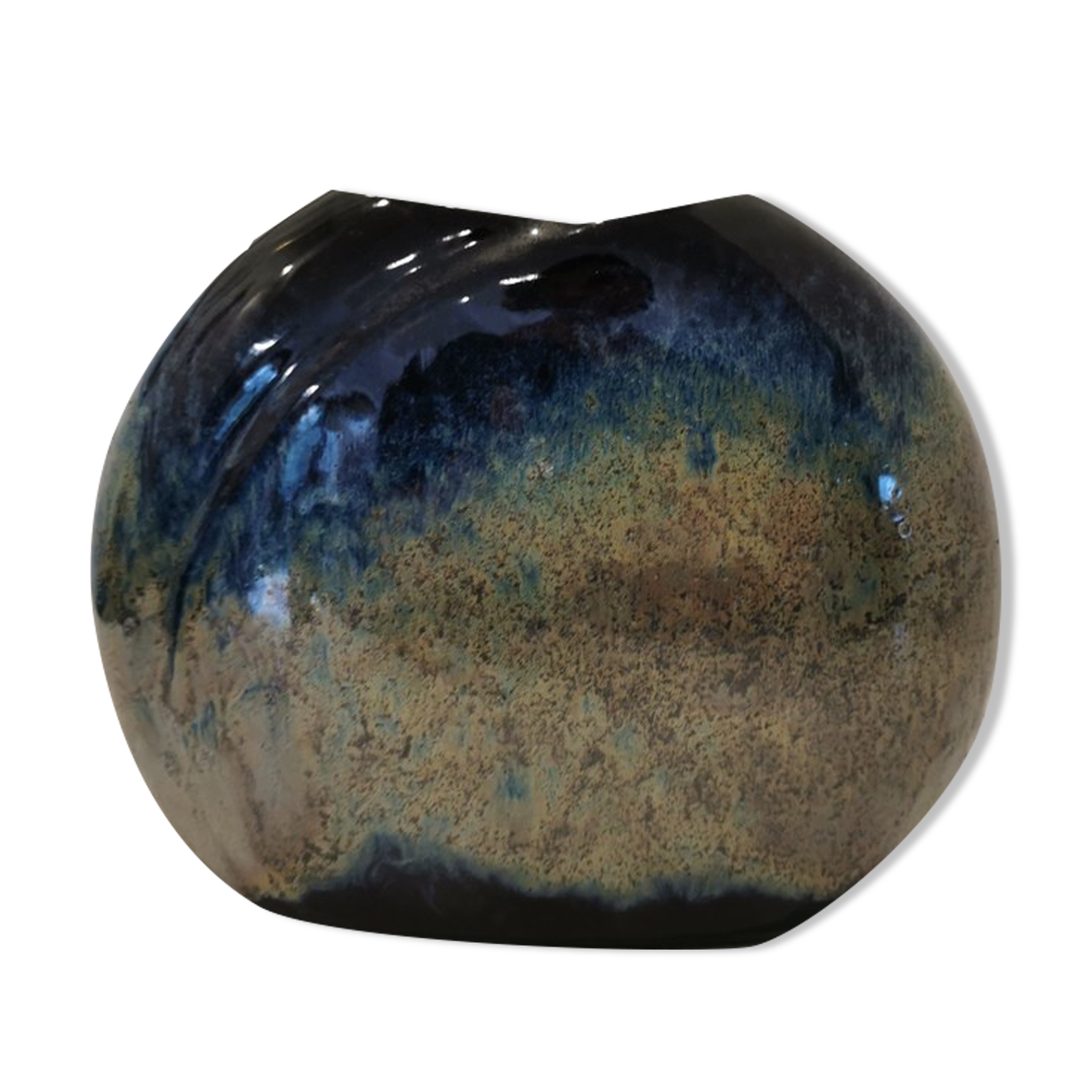 Vase West Germany BAY, 70s glazed ceramic