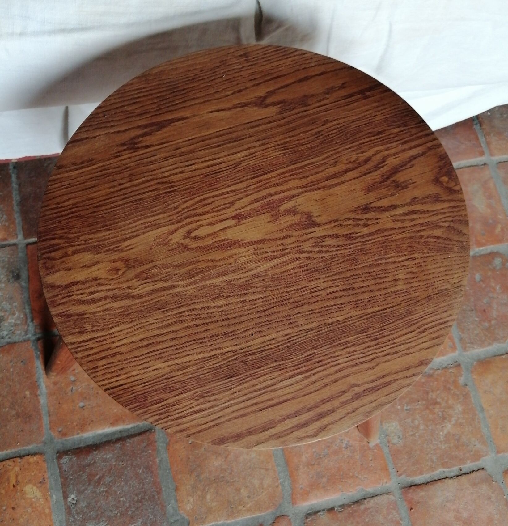 Tripod wooden coffee table