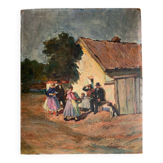 Painting “a Sunday in the countryside”